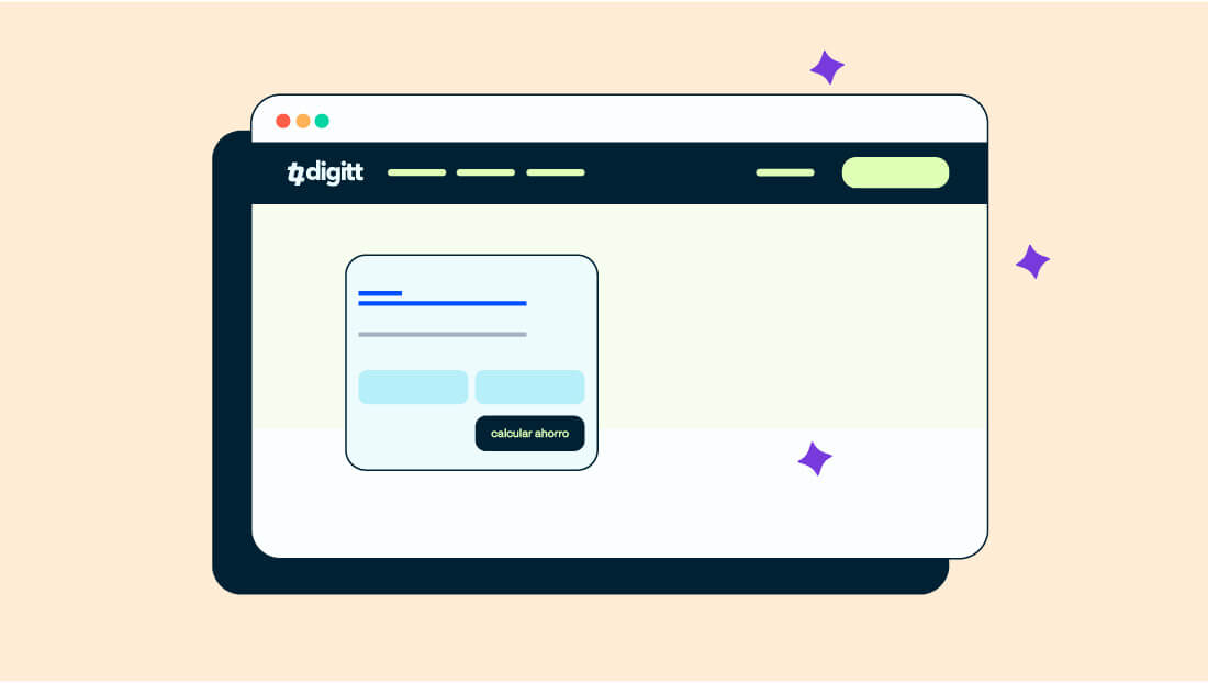 Página de Digitt dónde podrás calcular tu ahorro al transferir tu deuda a Digitt.