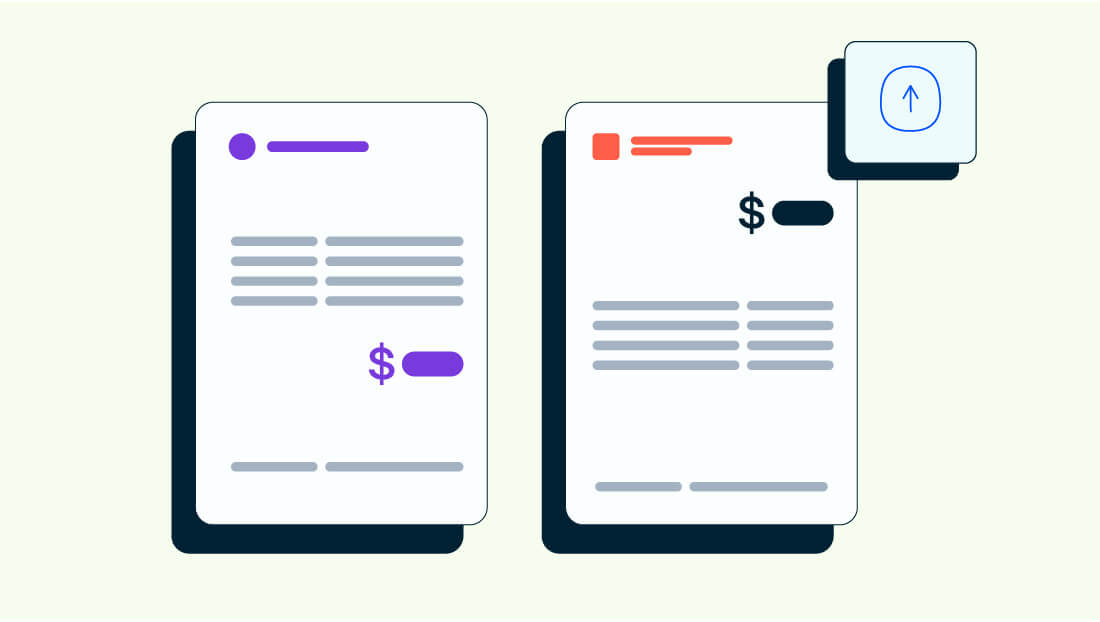 Ilustración que simula el paso de subir tus estados de cuenta de tus tarjetas de crédito.