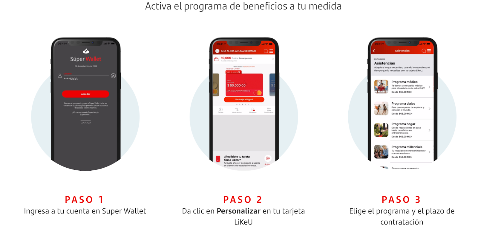 Activar programa de beneficios tarjeta Santander LikeU