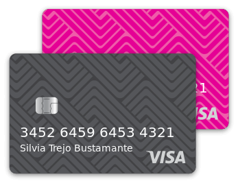 Demostración diseño de tarjetas Liverpool VISA (negra y rosa)