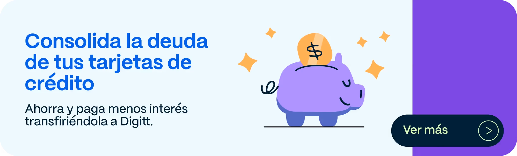 préstamo pagar deudas de tarjeta de crédito con Digitt