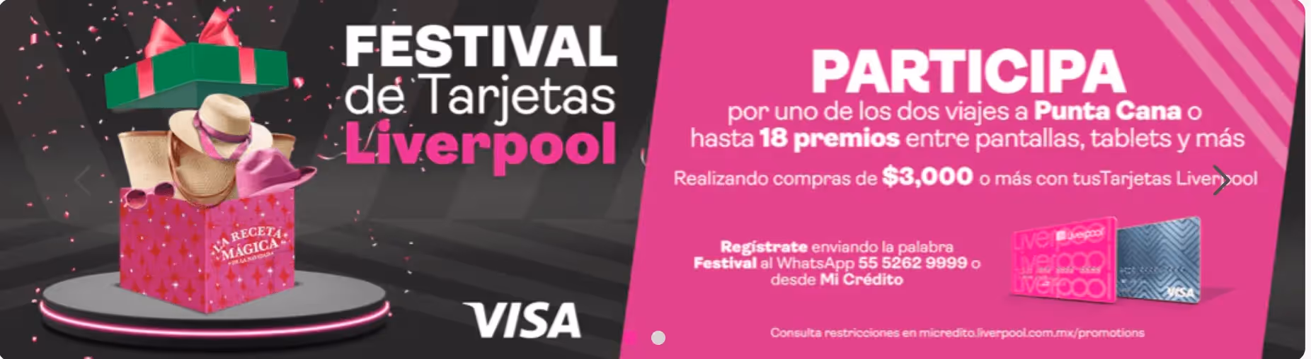 Promoción Festival de tarjetas Liverpool noviembre 2024
